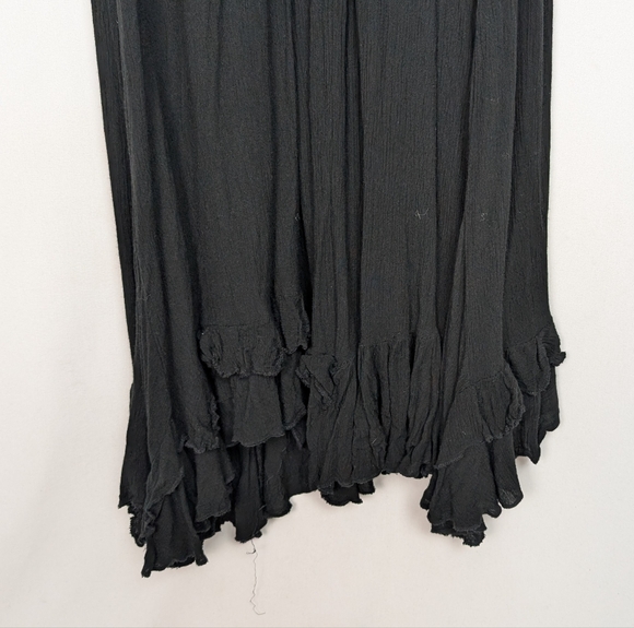 Free People L Adella Maxi Slip Floral Lace Long Flowy Dress Criss Cross Back - Picture 13 of 16